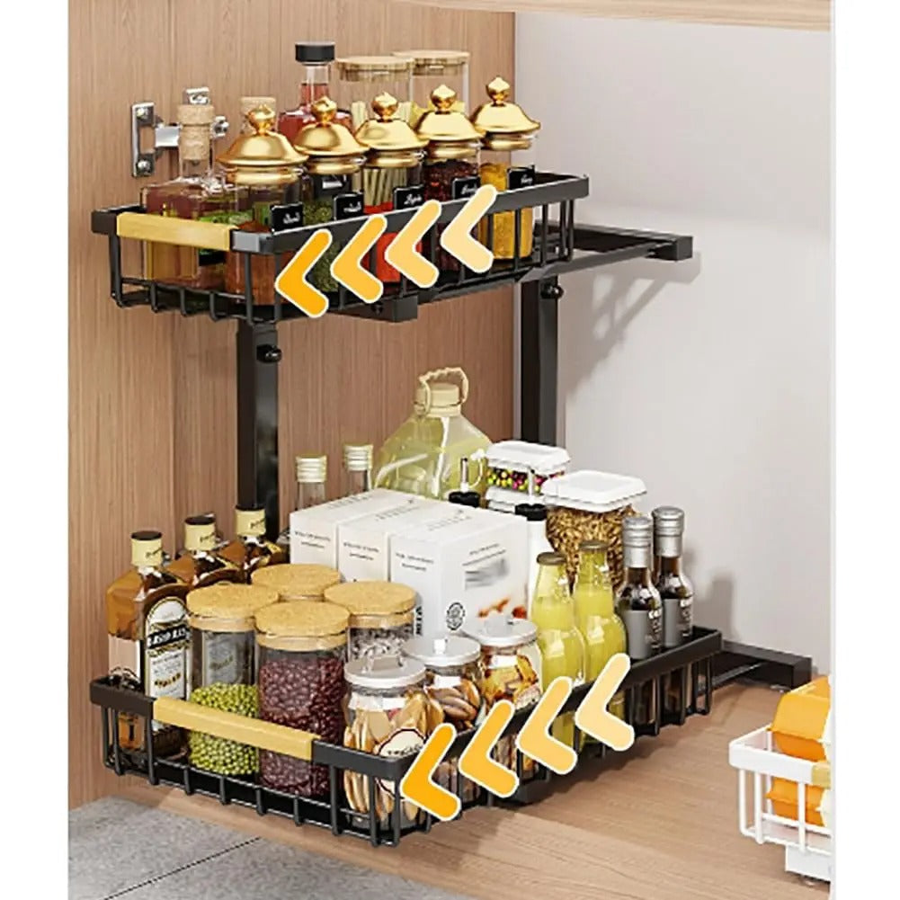 2-Tier Adjustable Under Sink Organizer