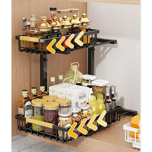 2-Tier Adjustable Under Sink Organizer