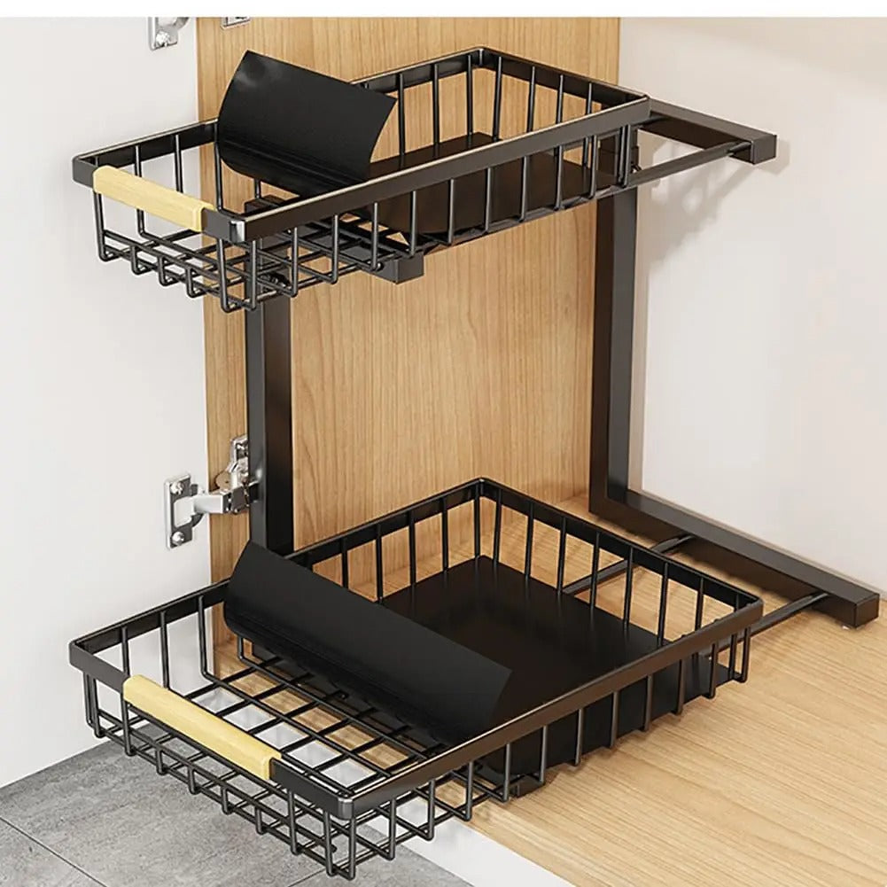 2-Tier Adjustable Under Sink Organizer