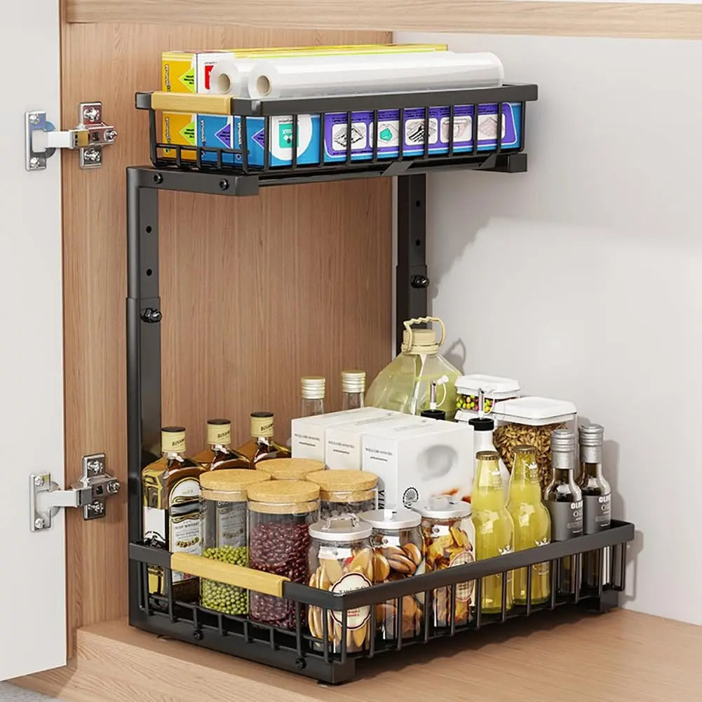 2-Tier Adjustable Under Sink Organizer