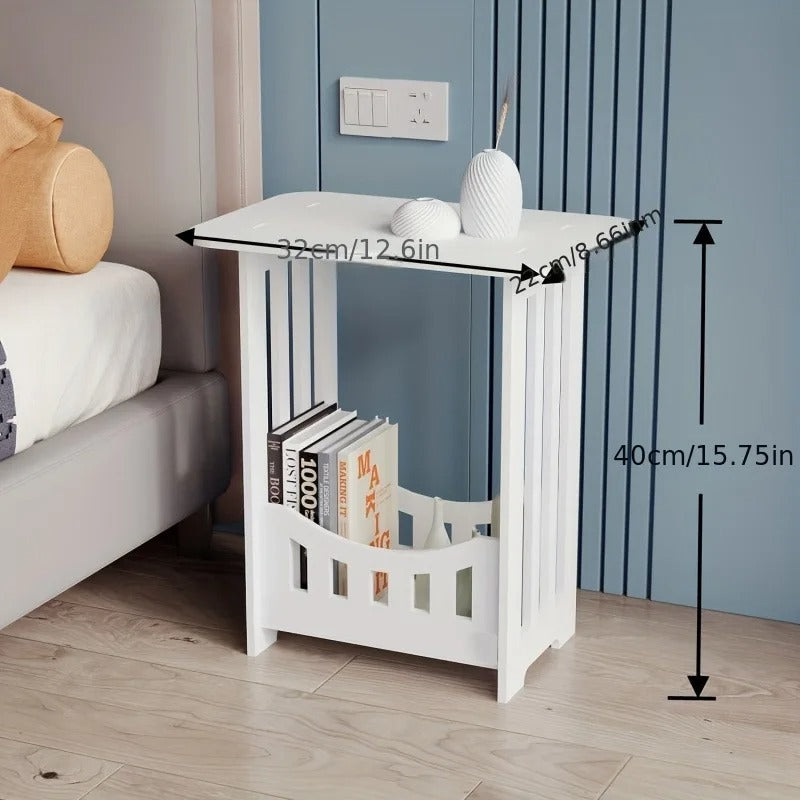 Modern Compact Side Table with Storage